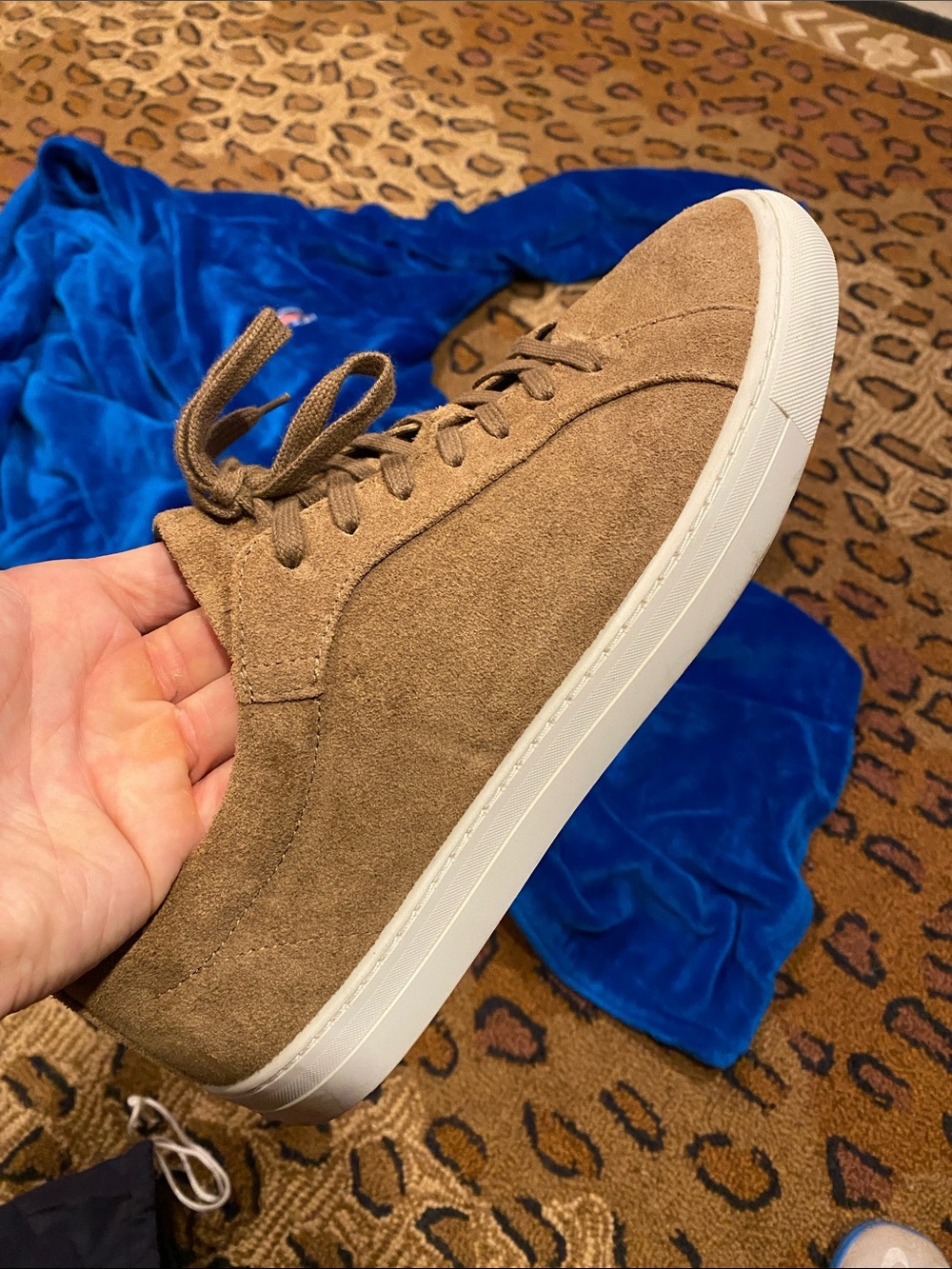 Massimo Dutti Men's Casual Suede Sneaker in Brown